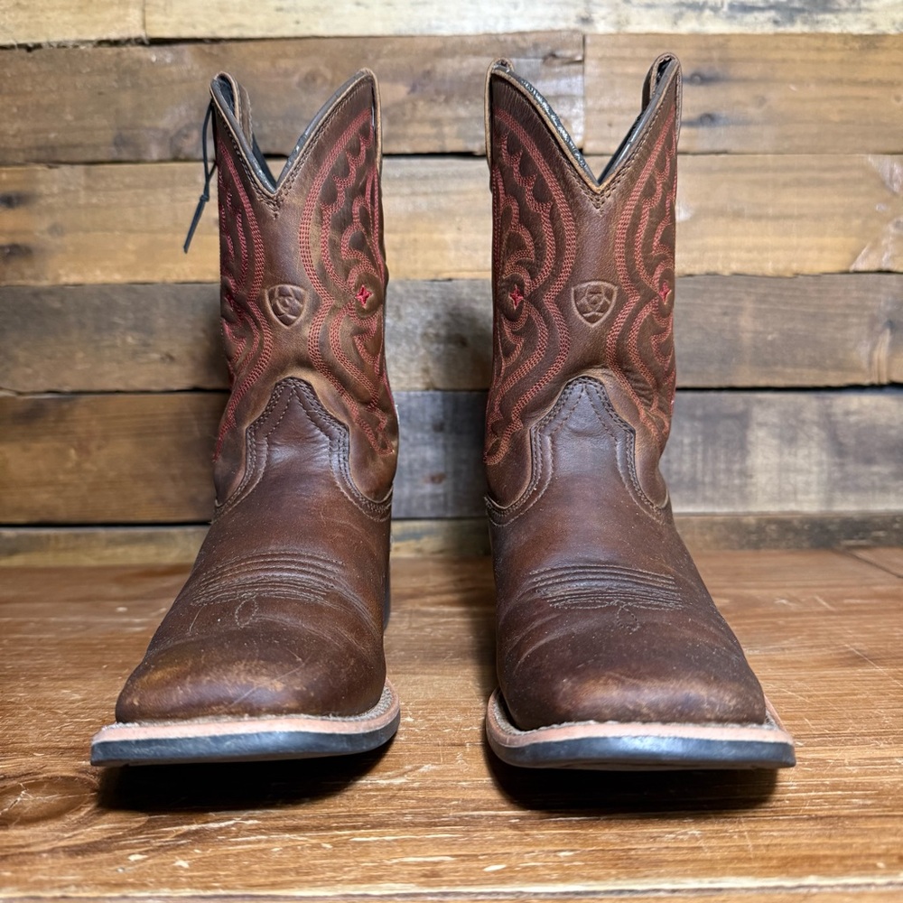 ARIAT BOYS' QUICKDRAW WESTERN BOOTS - SQUARE TOE size 2.5 - Picture 5 of 10